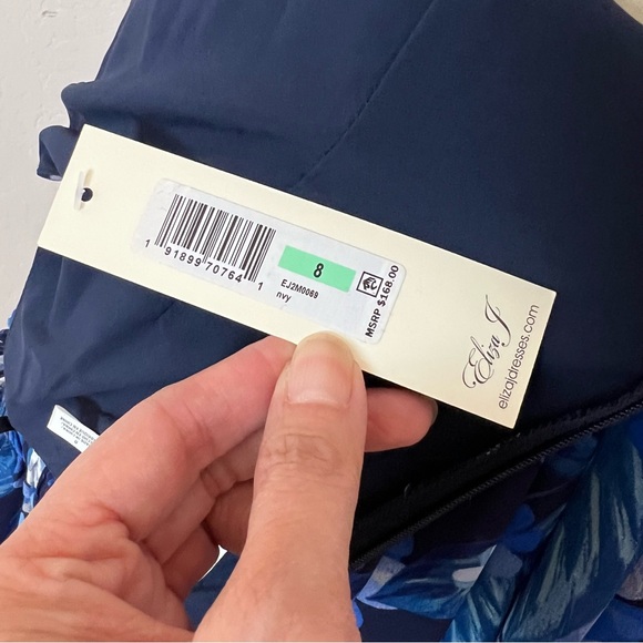 Eliza J Women's Floral Print Off The Shoulder Popover Maxi Dress - Picture 12 of 13